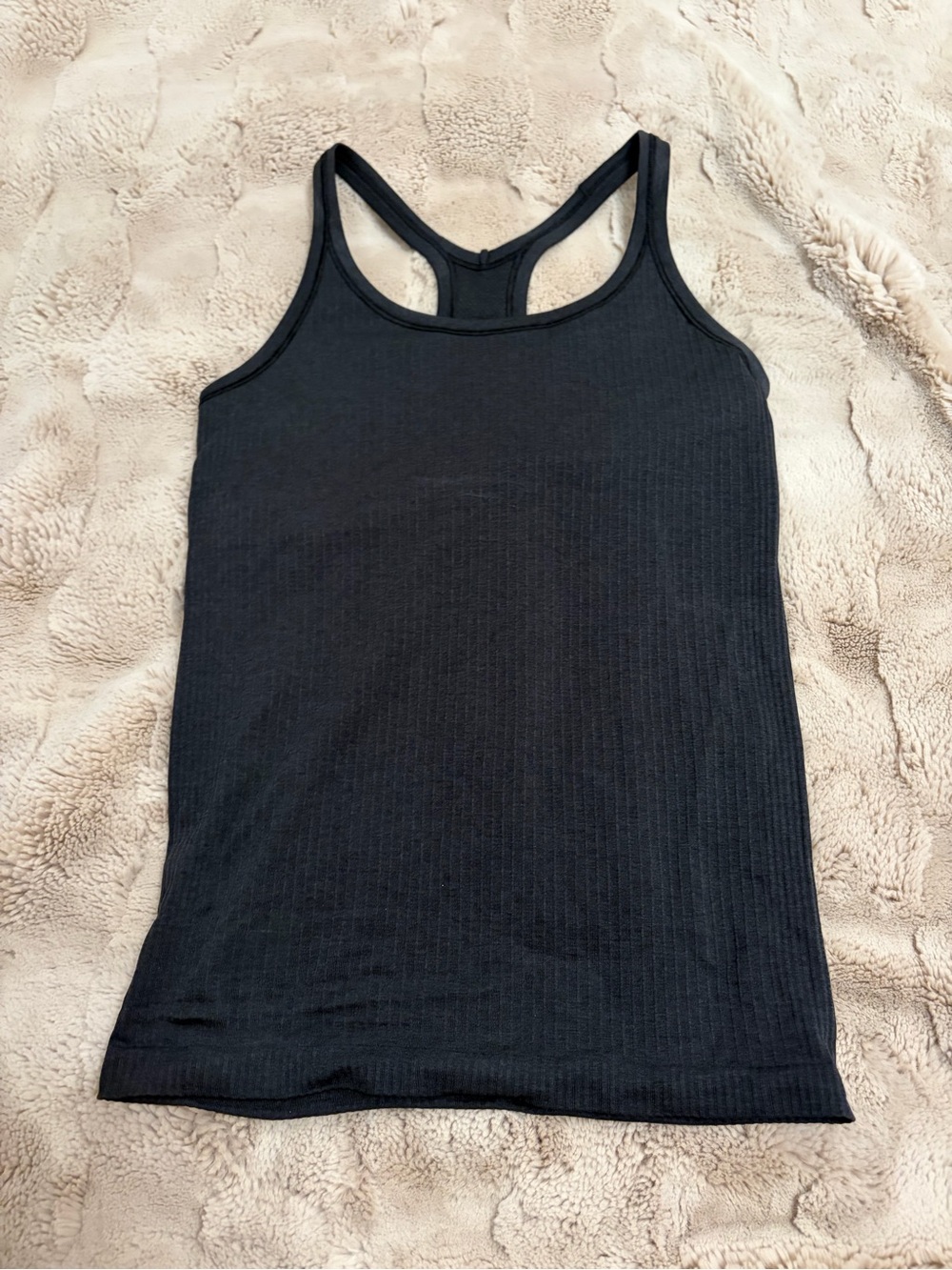 lululemon athletica Black Ribbed Racerback Tank